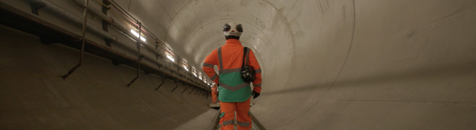 construction working in tunnel