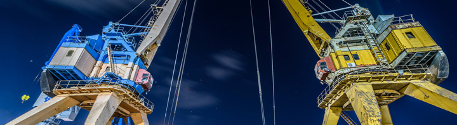 construction site with cranes