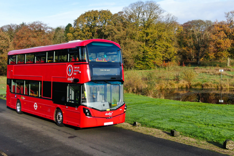 image of double decker bus