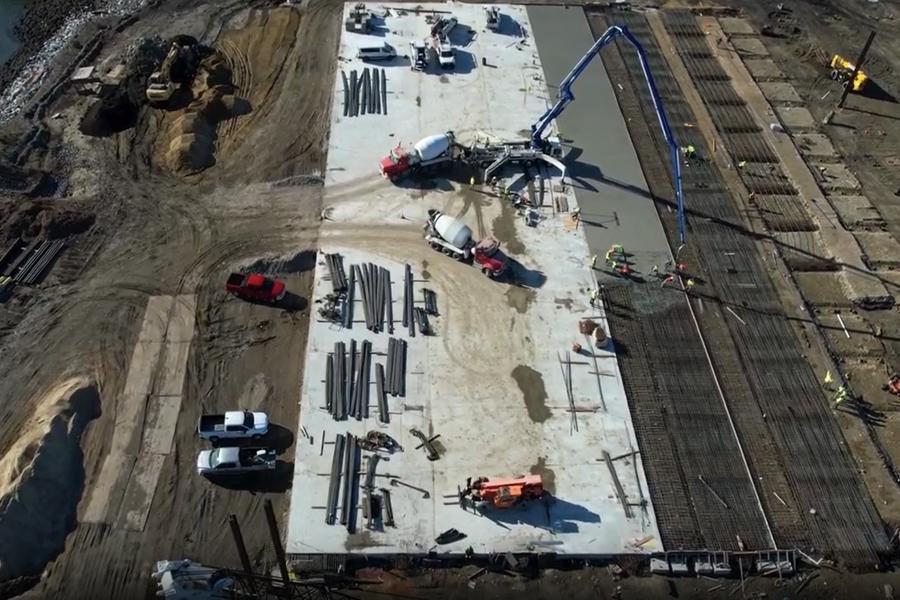 construction site aerial image